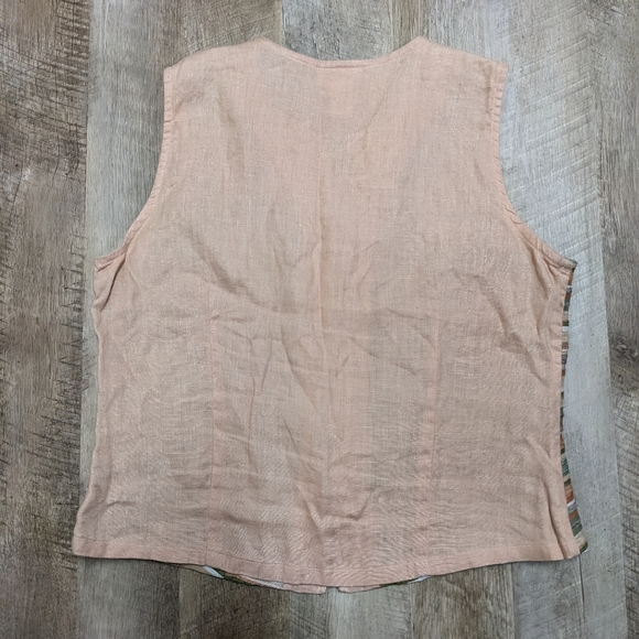 Coldwater Creek Vintage Inspired Linen Vest - Picture 6 of 6